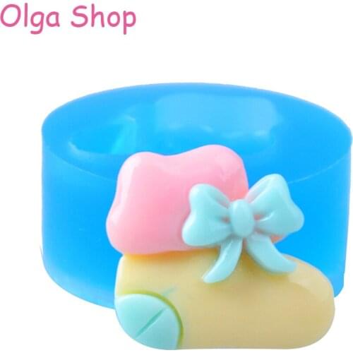 FYL057 25.9mm Baby Shoes Flexible Silicone Mold - Fondant, Cake Decoration Craft, Resin, Chocolate, Gum Paste, Cookie Biscuit