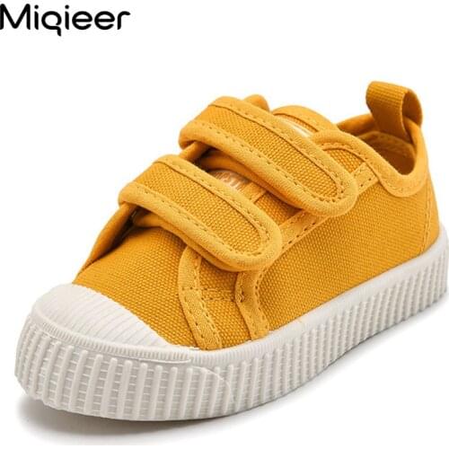 Autumn Children Canvas Shoes Korean Girls Soft Non-slip Sneakers Boys Casual Platform Flats Kids Shoes First Walkers Toddler