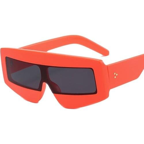 Fashion Oversized Frame Sunglasses Women 2021 Luxury Designer One-piece Sun Glasses Vintage Female Hip Hop Eyewear Shades Oculos