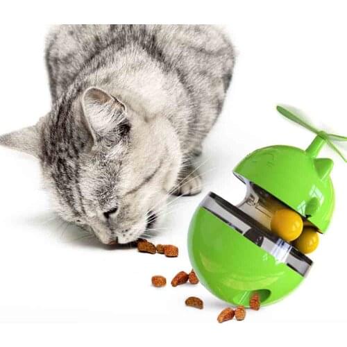 Interactive Cat Toy IQ Slow Food Ball Attract The Attention for Pet Supplies Tumbler With Dispenser Cats Playing Training Balls