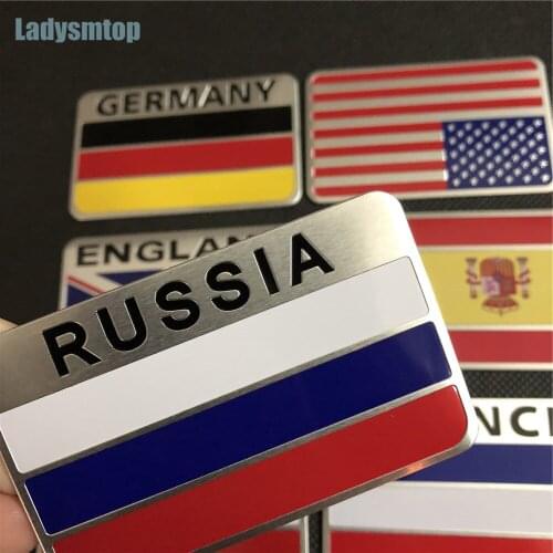 Ladysmtop Car-styling National Flag Sticker For Nissan Almera Primera Geniss Juke athfinder Sentra Versa Altima pathfinder