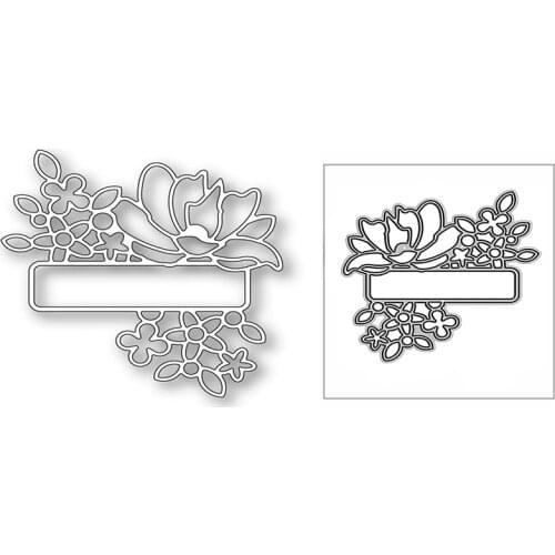 New Antique Peony Garden Label 2020 Metal Cutting Dies for DIY Scrapbooking Decorative and Card Making Embossing Craft No Stamps