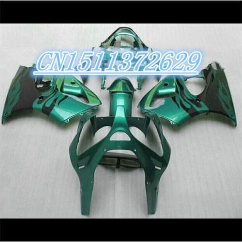 Dor-New Design green black full Fairing for KAWASAKI Ninja ZX6R 636 2000-2002 ZX 6R 00-02 ZX6R 00 01 02 2000 2001 2002 D