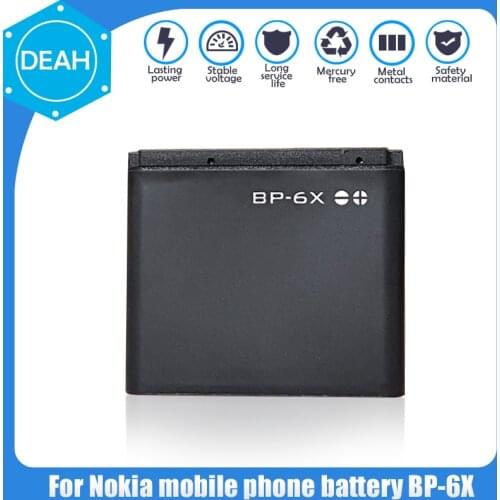 1PCS Original BP-6X BP6X Replacement Phone battery For Nokia 8800 8800S 8800 Sirocco N73I 8860 8860 8801 Rechargeable Li-Po Cell