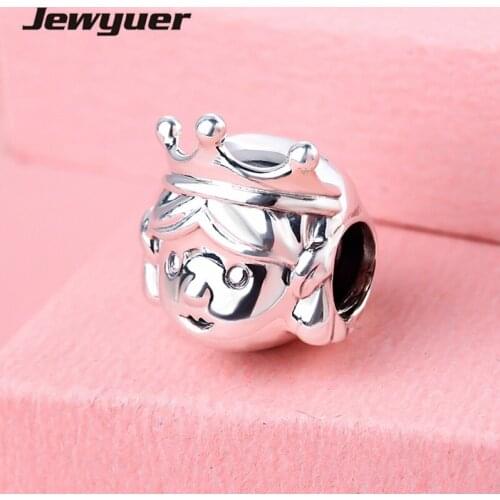 Girl Pattern charms 925 Steling Silver Precious Princess Charm Beads for Jewelry DIY Making Fit brand Bracelets gift make BE398
