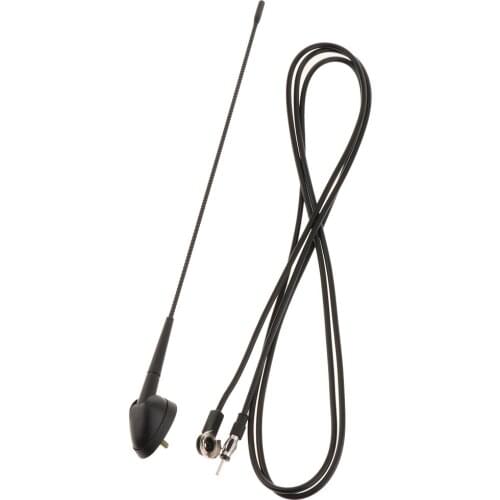 Replacement Car Front Roof Mounted Aerial Antenna with Base, Long Service Life Black