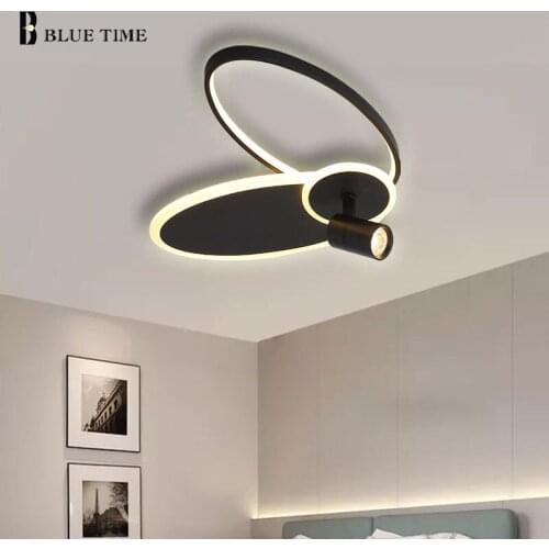 Modern LED Chandelier Home Indoor Lighting Fixtures For Living Room Bedroom Dining Room Kitchen Ceiling Chandeliers Black Frame