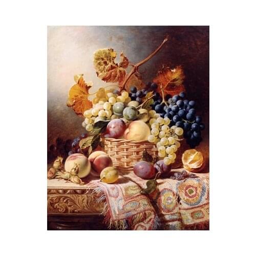 The Water on the Table Fruit Basket. Needlework,Embroidery,DIY 14CT Unprinted Arts Cross stitch kits Cross-Stitching Decor