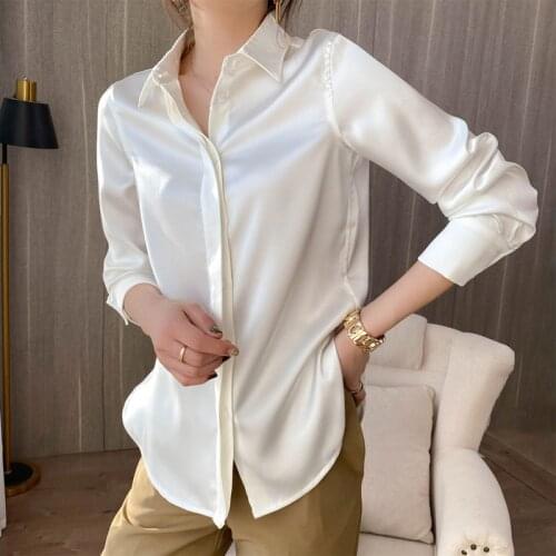 High-end shirt womens new silk blouse mulberry silk