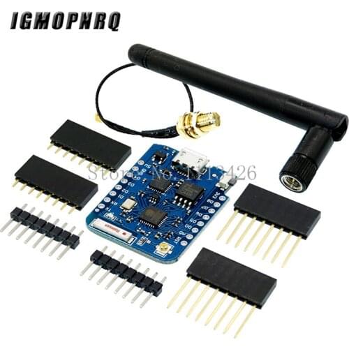 WEMOS D1 Mini Pro 4M 16M Bytes External Antenna Connector NodeMCU Based ESP8266 ESP-8266EX CP2104 WIFI Development Board Micro
