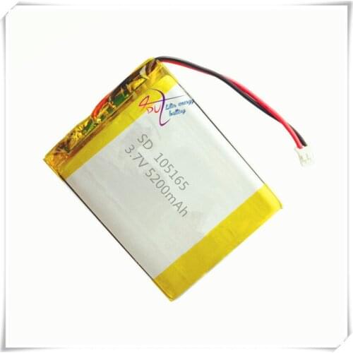 XHR-2P 2.54 3.7V 5200mAh lithium polymer batteries Rechargeable batteries 105165 505065 505165*2