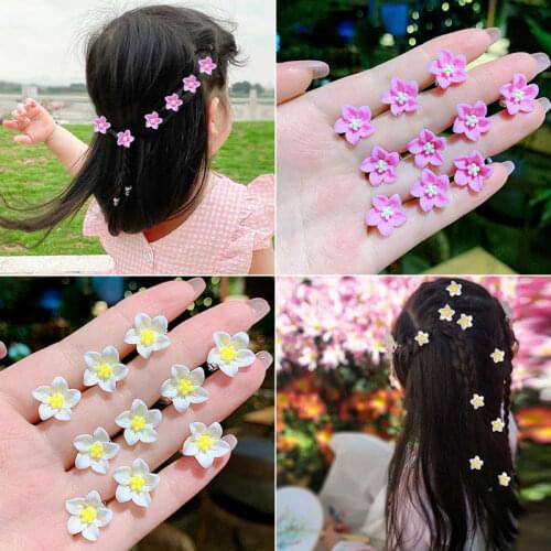 10Pcs/lot Small Flower Hair Claws Hairpin Buckle for Hair Women Girls Hairclips Hairpins Holder Hair Clips Hair Accessories