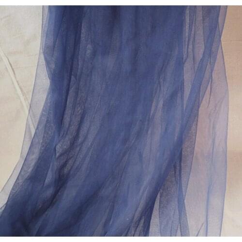 1 yard dark blue mesh fabrics, tulle bridal fabric for wedding garment accessories