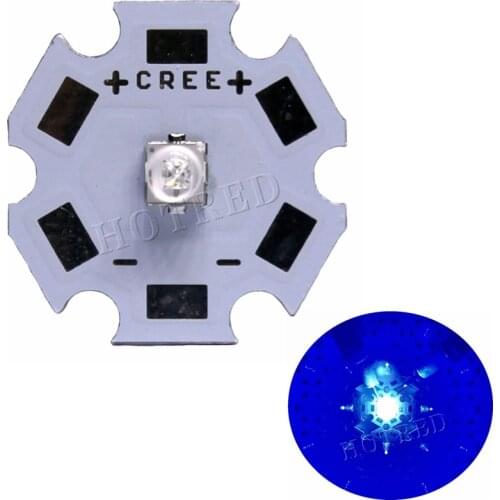 10pcs/lot US Original Cree XT-E XTE 3W 5W 3535 Royal Blue 450-455NM Led diodes Emitter on 20mm Board
