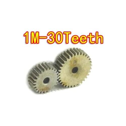 2PCS Freeshipping Diameter:32mm 1M-30Teeth Flat steel micro model motor DIY small modulus spur gear .--hole d:6mm