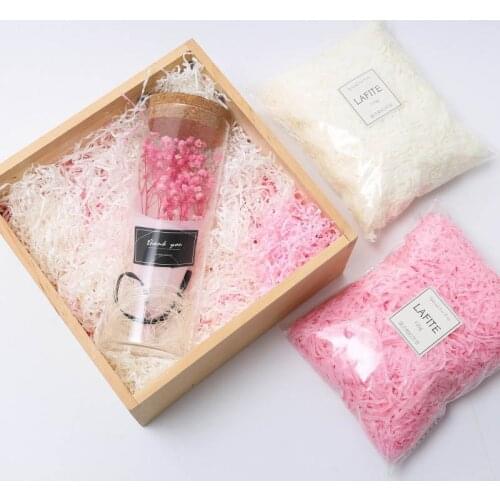 20-200g Colorful Shredded Crinkle Paper Raffia Gift Box Candy Boxes Filling Material Gift Packaging Filler wedding Party Decor