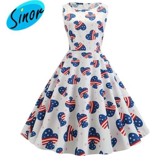 2021 retro waist slim print swing dress A8 party dress