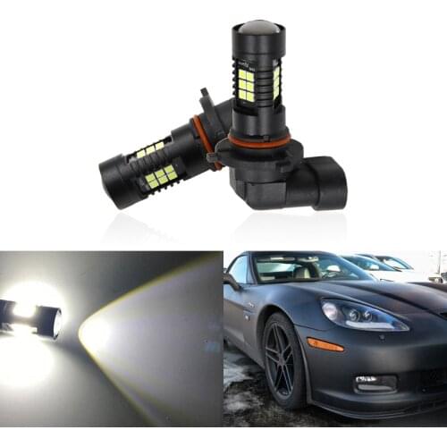 2x CANBus White H10 9145 Led Projector Front Driving Fog Light Bulbs For Chevrolet Corvette C6 2005-2013