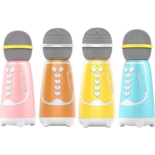 Wireless Karaoke Microphone Mic Speaker KTV Singing Toy with Sounds
