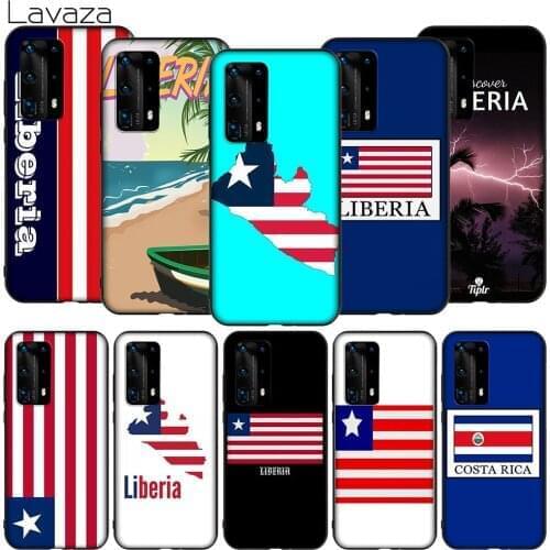Lavaza K80 Liberia National Flag Case for Huawei P9 P10 P20 P30 P40 Y6 Y7 Y9 Lite Pro Max Prime Mini 2019