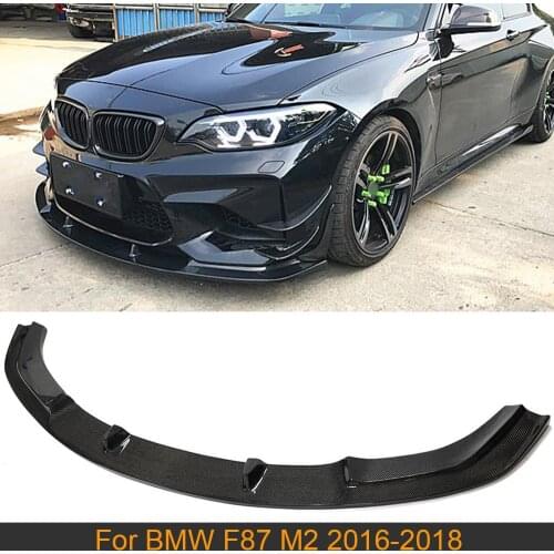 For M2 Front Bumper Lip Spoiler For BMW F87 M2 2016-2018 Front Bumper Lip Spoiler Splitters Not for M2C Competition Carbon Fiber