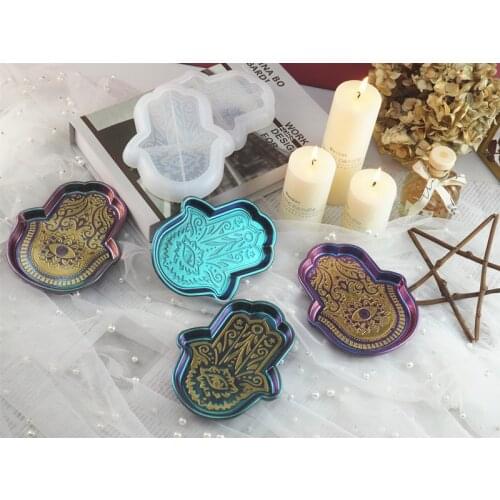 Resin Mold Fatima Jewelry Mold UV Resin Moulds Jewelry Accessories DIY Palm Dish Plate
