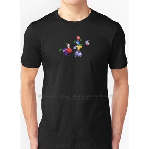 Pikmin - Collage Of Characters T Shirt 100% Pure Cotton Red Yellow Blue Blue Pikmin Yellow Pikmin Pikmin Pikmin 2 Pikmin 3 Onion