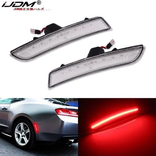 IJDM Car 12V T10 Red Full LED Rear Side Marker Light Compatible With for 2016-up Gen6 Chevy Camaro,Replace OEM Sidemarker Lamps