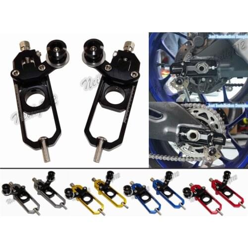 Chain Adjusters Tensioners with Swingarm Spools Kit for HONDA CBR 600 1000 RR CBR600RR 2005-2006 CBR1000RR Fireblade 2004-2007