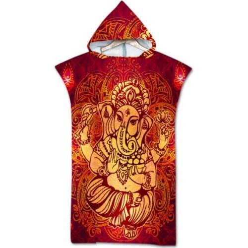 Adult Microfiber Surf Suit Change Robes Poncho Hood Quick Drying Beach Towel Sunscreen Bathrobe Wearable Swim Towels Beach Wear