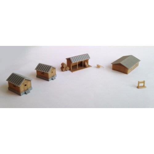 Outland Models Country Farm House Shed Cottage Set Z Scale Train Railway Layout