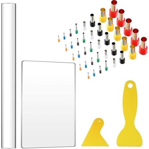 44 Pcs Acrylic Clay Cutter Set, Polymer Clay Roller,Acrylic Sheet, Clay Tools and Supplies for Clay DIY Making Shaping