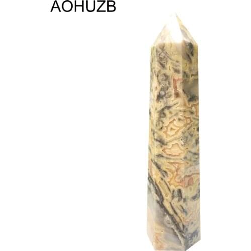 Natural Crystals Quartz Plum Crazy Lace Agate Points Tower Energy Reiki Healing Stone Room Home Office Decoration Gemstone