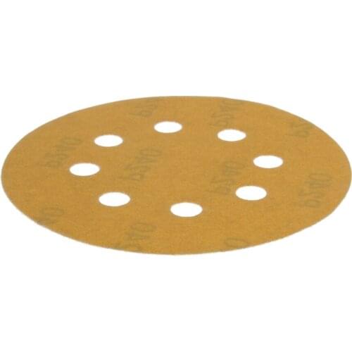 New 5/10/15pcs 5inch Circular Flocking Dry Sandpaper 8-Hole Alumina Diamond Sanding Disc Grinding Tool Grit 240/320/400/600