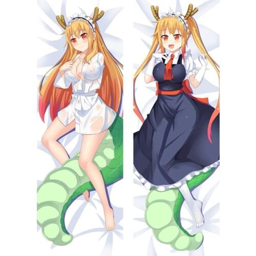 Newly Design Miss KobayashiS Dragon Maid Tohru Anime Body Pillow Case Body Pillow Cover Case Pillowcases Cushion with Hidden