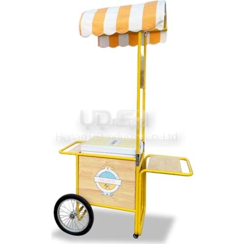 New Design Street Mobile Fancy Candy Popcorn Hot Dog Retro Ice Cream Cart for Sale
