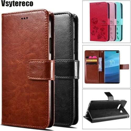 For Samsung S10 Plus Phone Case Luxury Leather Flip Cover Coque For Samsung Galaxy S10 S10Plus Case Wallet SM-G9730 Card Holder