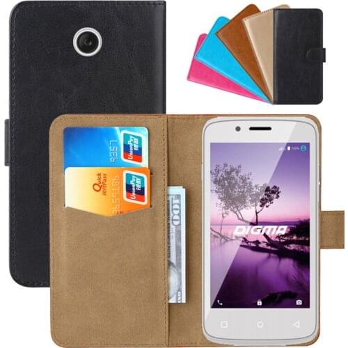 Luxury Wallet Case For Digma LINX A420 3G PU Leather Retro Flip Cover Magnetic Fashion Cases Strap