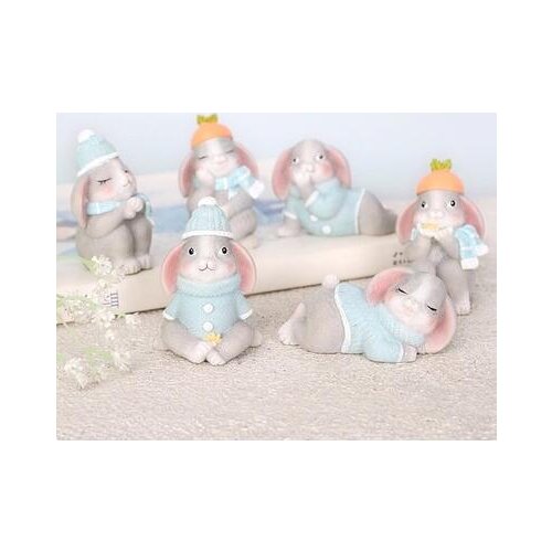 Silicone mold cute rabbit Decoration fondant cake mold DIY handmade soap clay resin Christmas gift aroma stone candles moulds