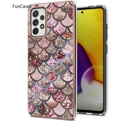 An Crown Silicone Cases For funda Samsung A72 Plain Phone Etui Cover sFor Samsung Galaxy A72 4G Fundas Soft TPU Estuche galxi