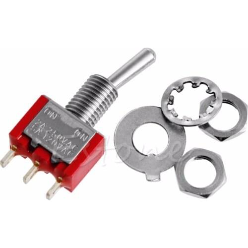 SPDT 1pcSwitch 3 Feet 3 Pin 2A/5A On/On 3 Pins Miniature Toggle Switch L15