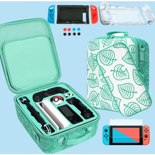 Storage Bag for Nintendo Switch Animal Crossing Carrying Case for Nitendo Switch Accessories with Screen Protector Case