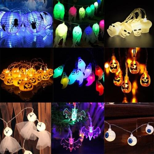 LED Halloween Decoration Light String Battery Light Pumpkin Skull Light Waterproof Remote Control Light