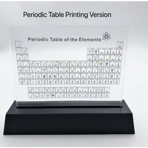 Printing Version Acrylic Chemical Elements Desk Display Periodic Table Decor Elements Framed For Students Teachers Gift Craft