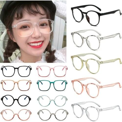 Vintage Anti Blue Light Round Glasses Candy Color Durable Square Eyeglasses Portable Round Glasses New Useful Outdoor Sunglass