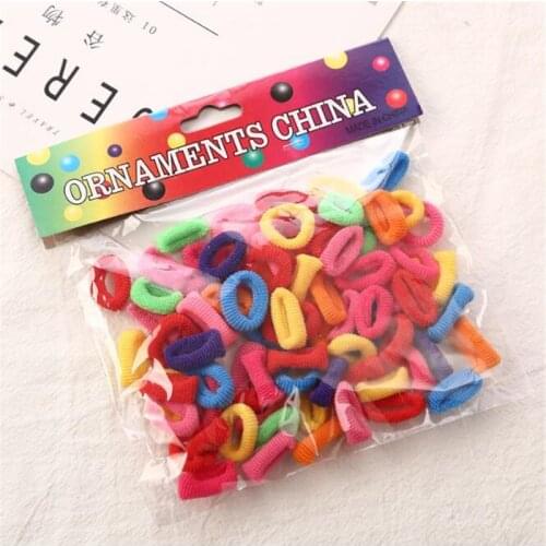 Wholesale 1Pack Colorful Child Kids Hair Holders Cute Rubber Hair Band Elastics Accessories Girl Charms Tie Gum