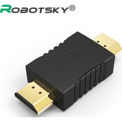 High quality Male To Male HDMI-compatible Adapter Gold-plated Coupler Connectors EXtender Converter For HDTV Laptop Projector
