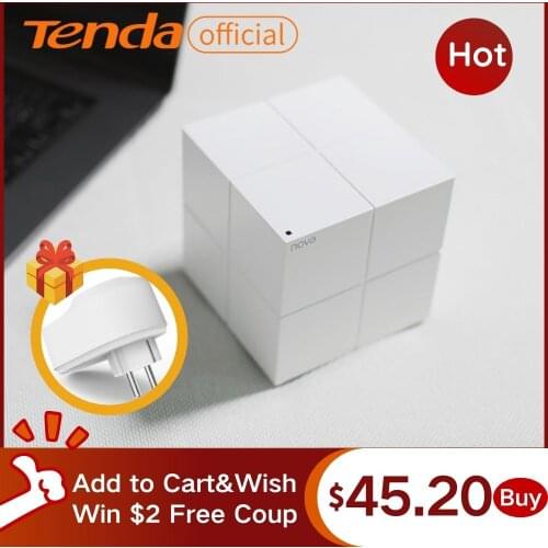 Tenda MW6 Whole Home Mesh Wireless WiFi System with 2.4G/5.0GHz WiFi Wireless Router and Repeater, APP Remote Manage