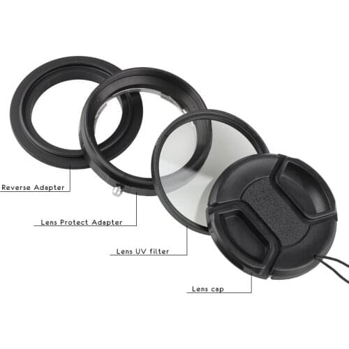 4In1 Macro Lens Reverse Adapter Protection Ring for Sony Minolta A77 A900 A580 A550 A500 A450 A350 A290 A230 DSLR Camera