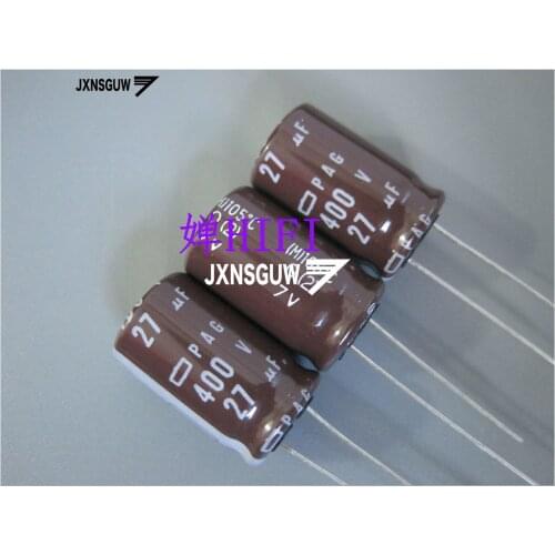 10PCS NIPPON PAG 400V27UF 12.5X20MM NCC Aluminum electrolytic capacitor 27UF/400V CHEMI-CON 105 degrees 27uF 400V